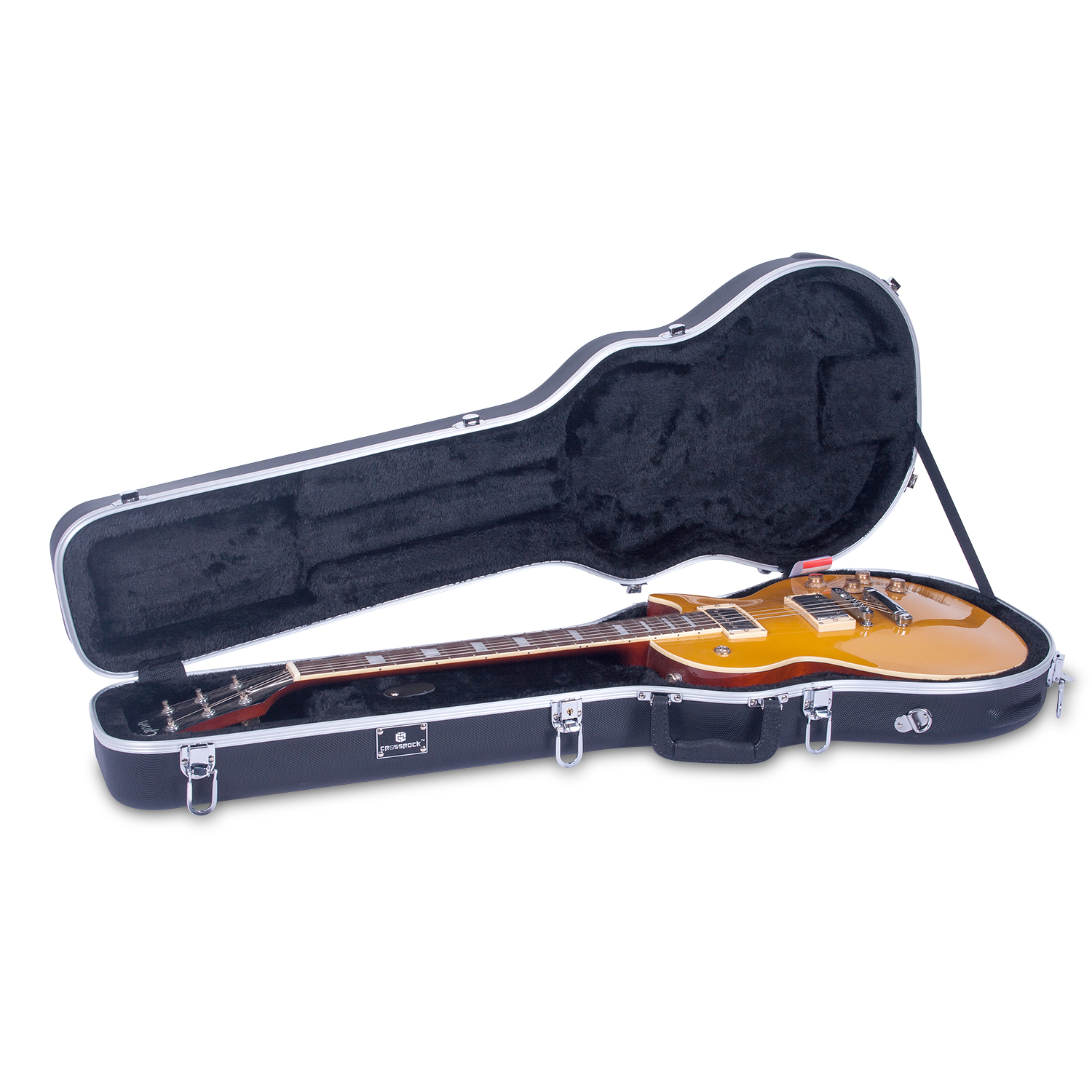 Estuche Crossrock CRA860LBK Fibra Estireno Guitarra Eléctrica Cuerpo Les Paul
