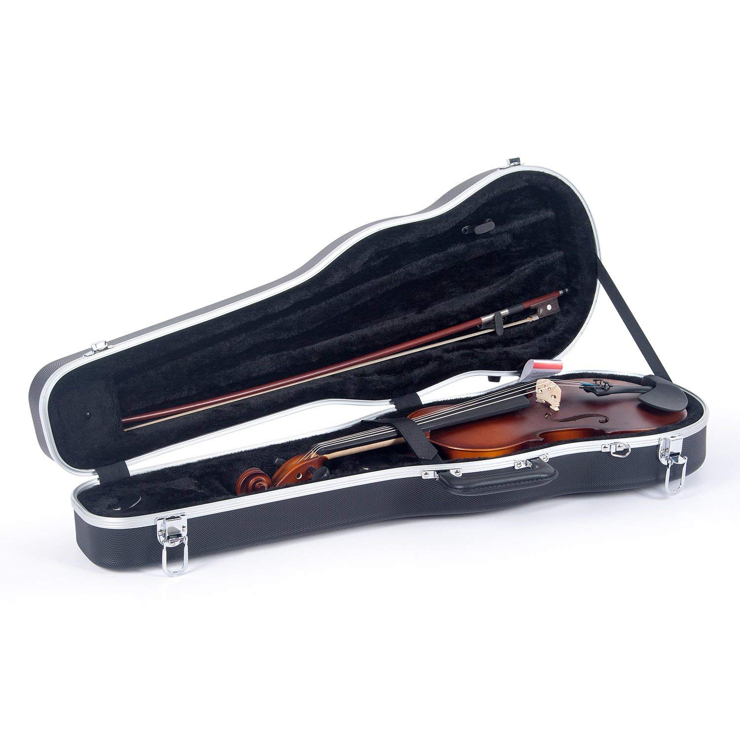 Estuche Crossrock CRA860SVFBK Fibra Estireno Violín Negro